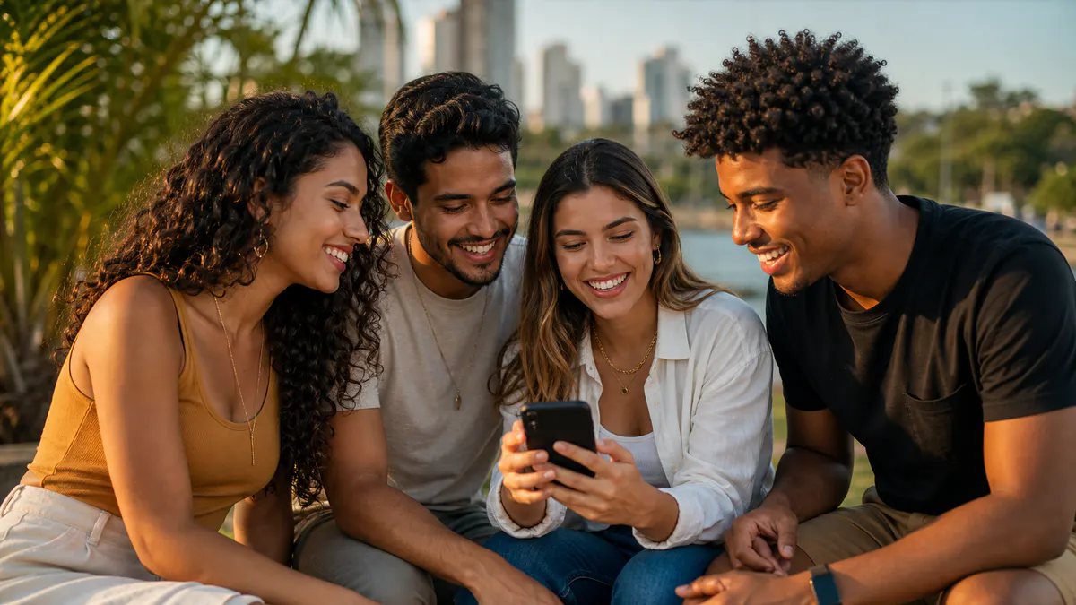 Pessoas conectadas durante uma viagem